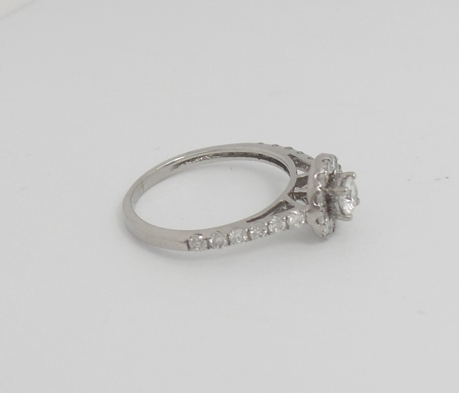3/4CT Natural Round Diamond Engagement Wedding Bridal Ring 10K White Gold Band