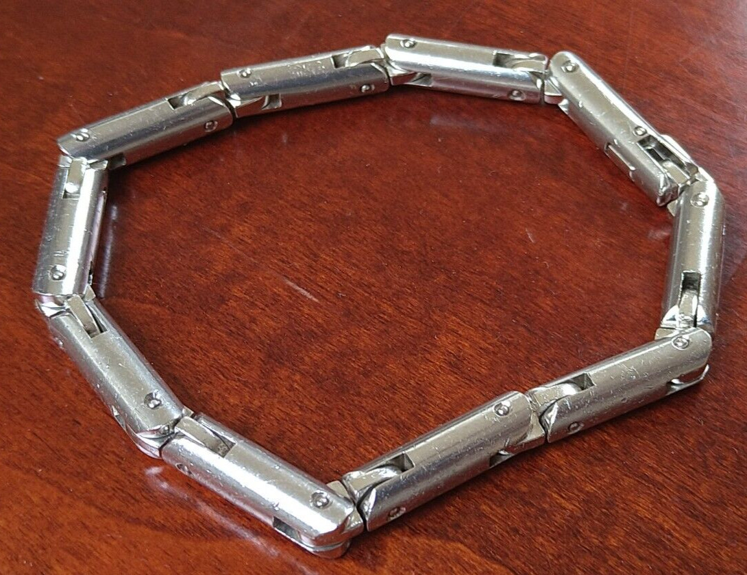 Plodowski Kinetic Brutalist Sterling Silver Engineering Architectural Bracelet
