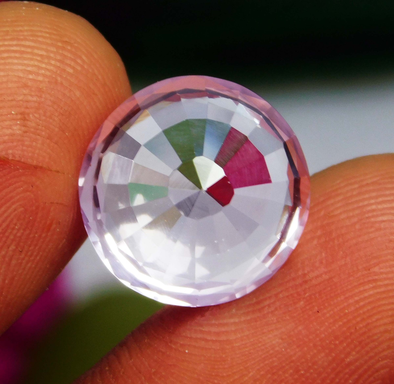 Certified 13.45 Ct Natural Pink Kunzite Round Brazilian Loose Gems 13.2×13.2mm
