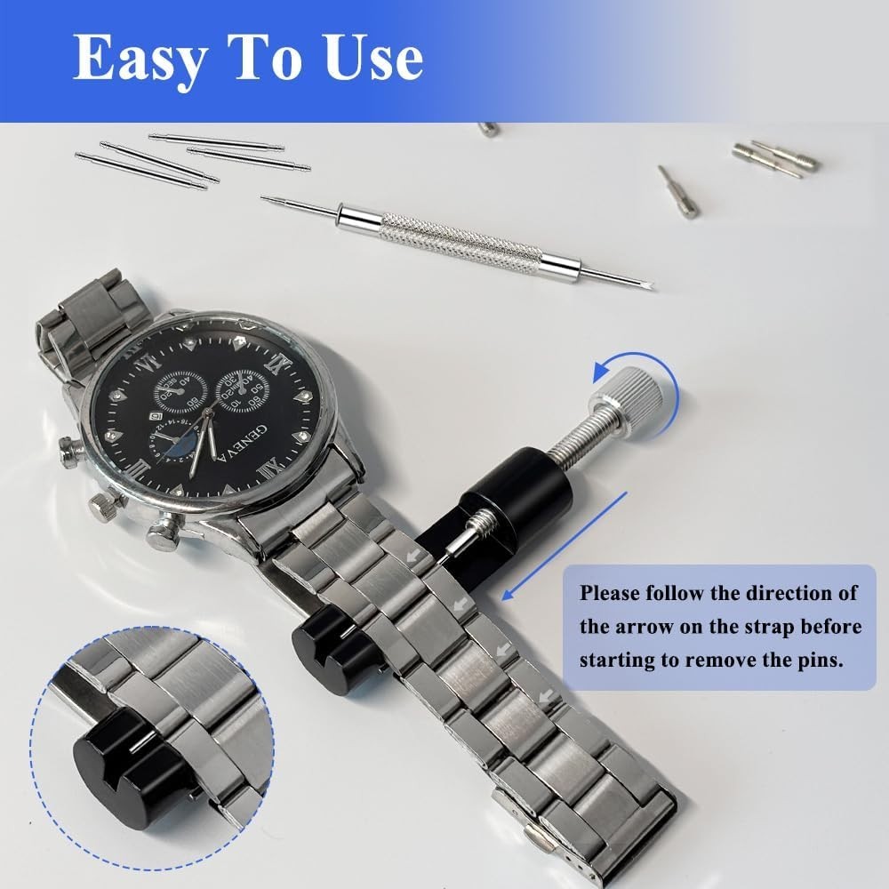 Easy-to-Use Watch Link Removal Kit – Tool, Pins & Spring Bars for Watch Lovers
