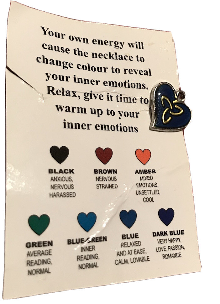 Mood Tracker Silver Heart Necklace Charm