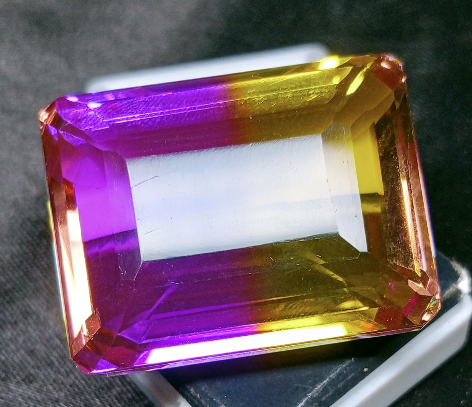 Tourmaline Bi-Colour Emerald Cut 105+ Ct Loose Certified Gemstone