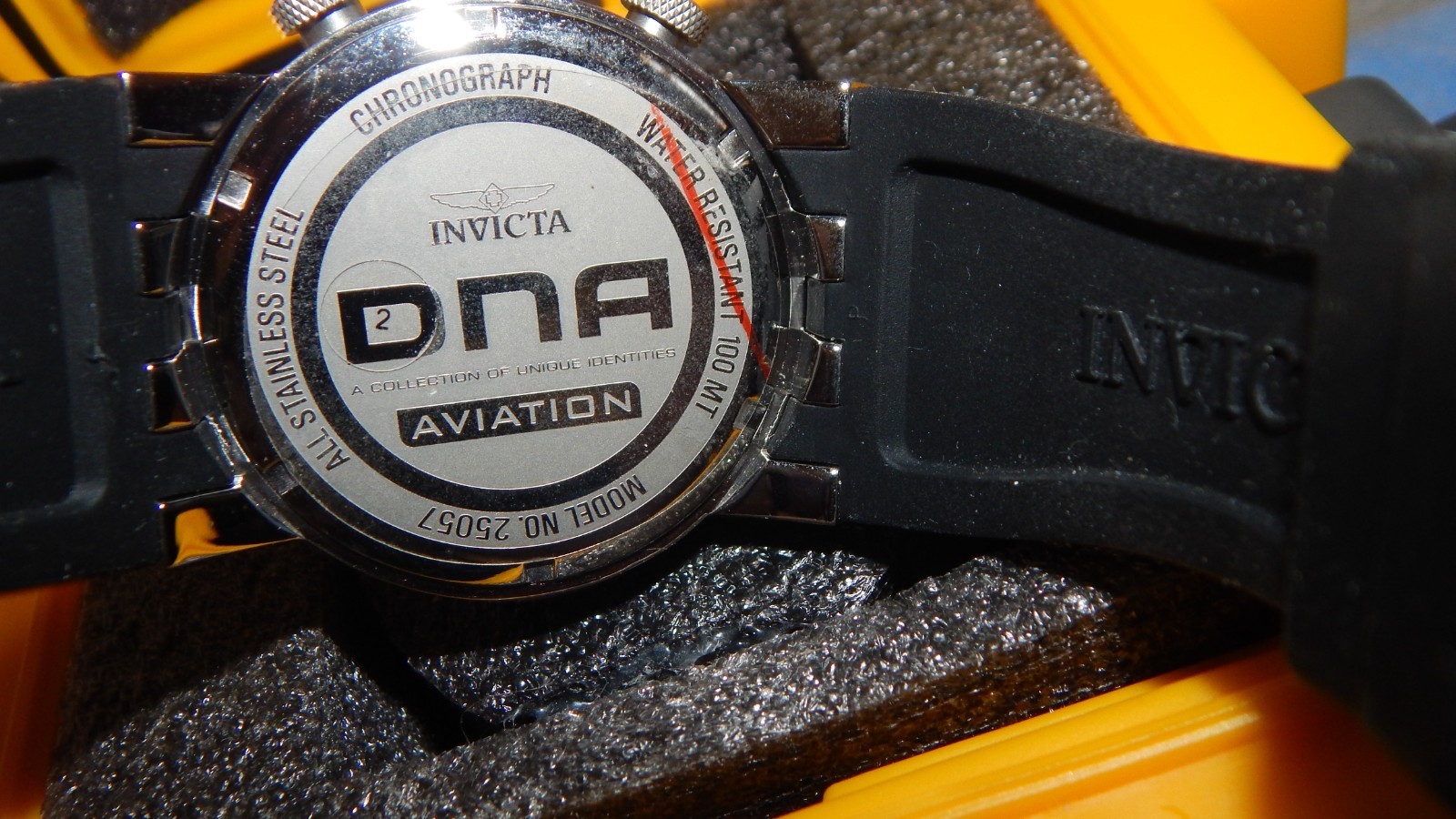 INVICTA DNA Men Chronograph Stainless Silicone 46mm Watch 100m 25057 with Case