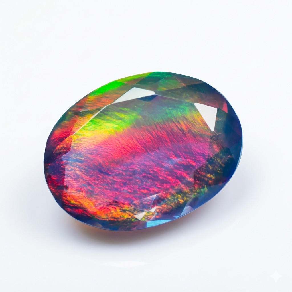Natural Boulder Opal CERTIFIED 10.25 Ct Loose Gemstone Doublet Oval Cut
