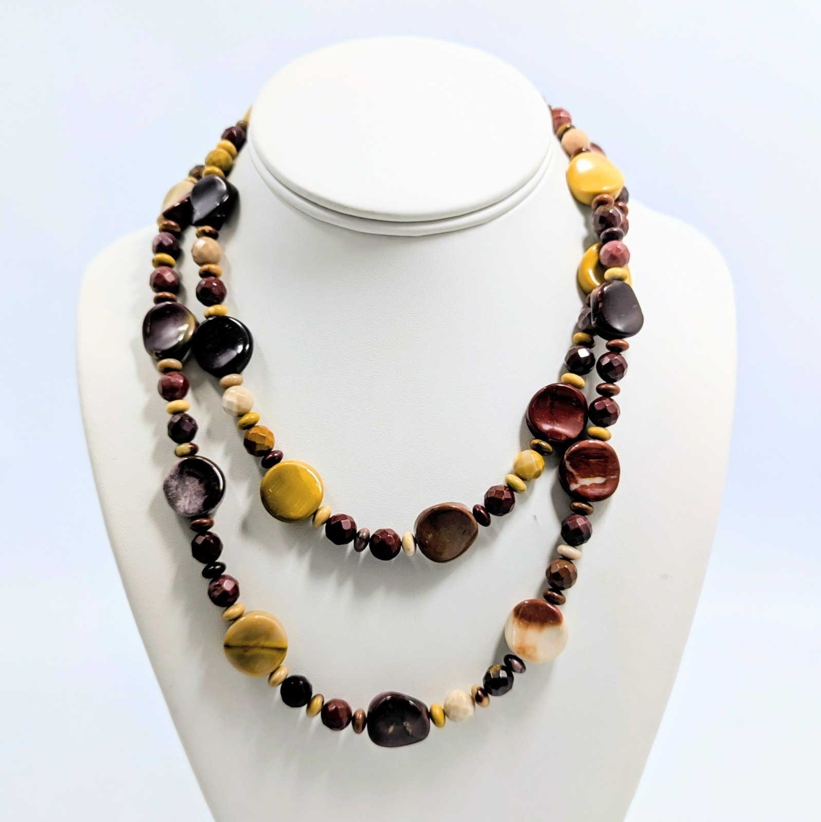 Mine Finds By Jay King Multi Gemstone Agate Jasper Sterling Silver Necklace 36″