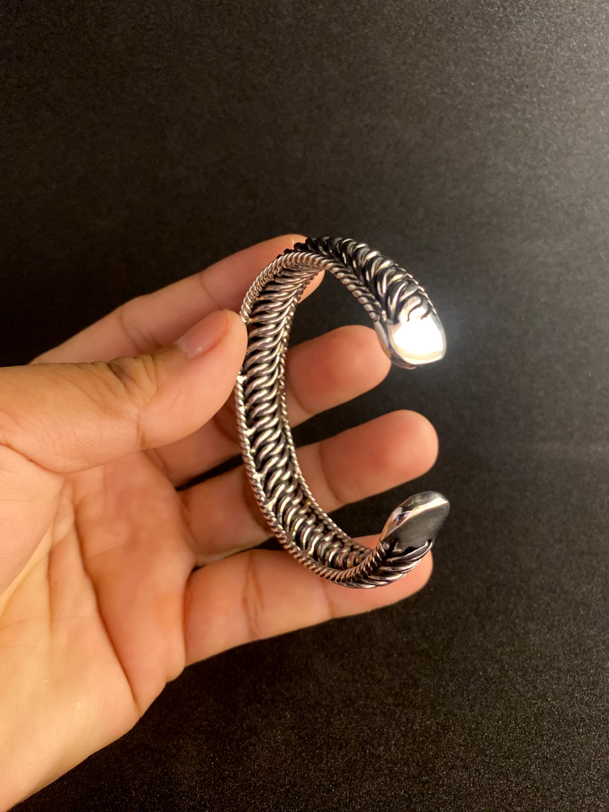 Bracelets Bangle Handmade Stainless Steel welding wire Silver Color #38