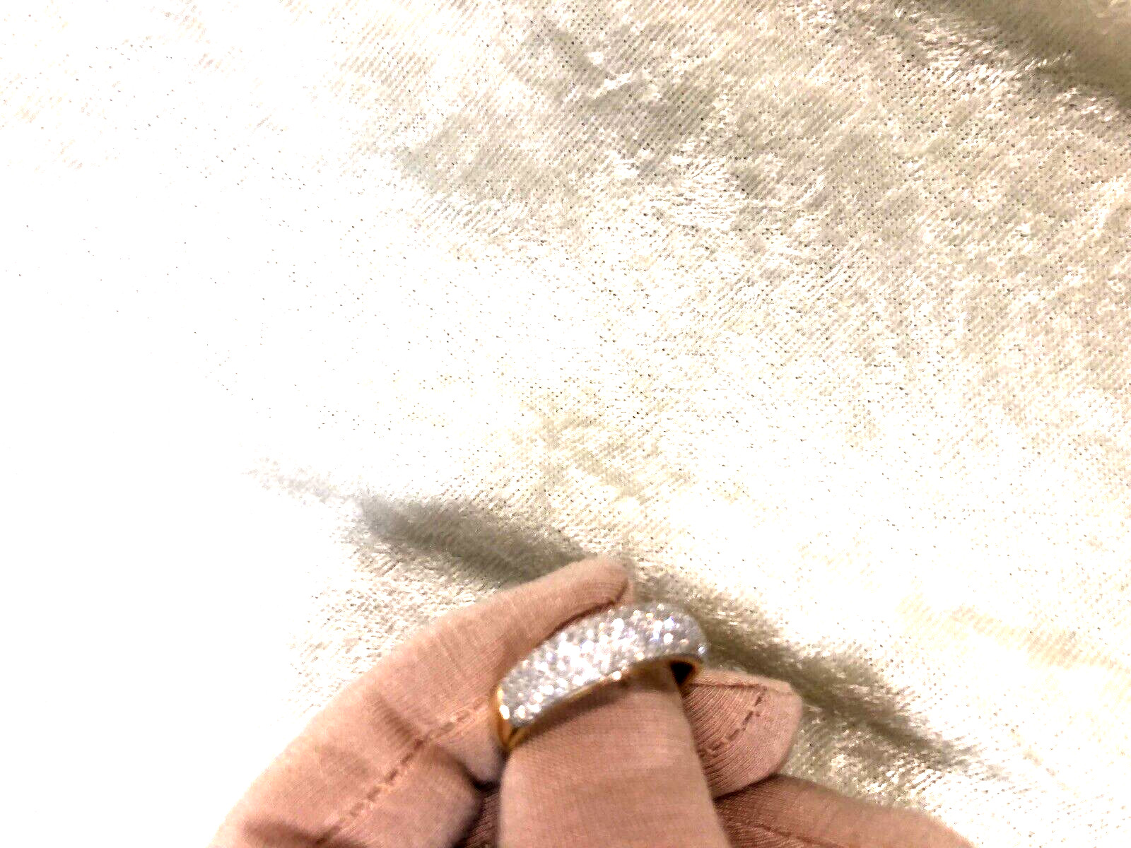 AFFINITY DIAMONDS 0.75cttw BAND RING, 14K YELLOW GOLD-PLATED SS, SZ 8 (M4531-24)