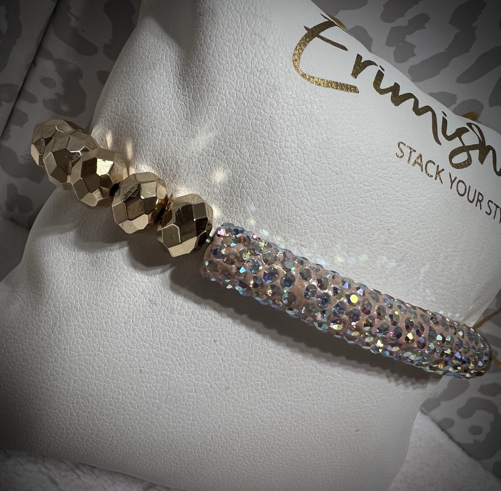 NEW! ERIMISH BRACELET- Gold Metallic Glitterbar