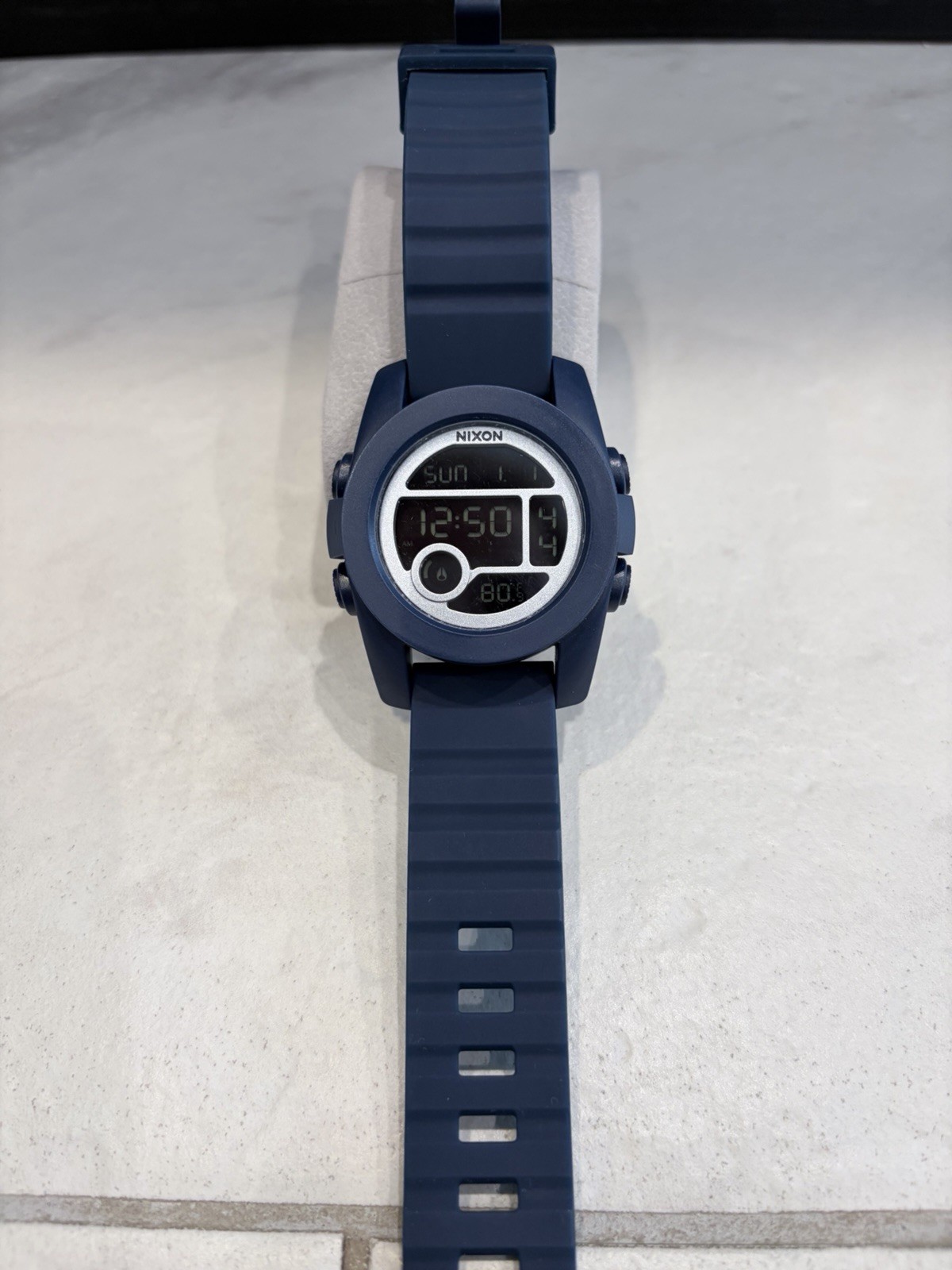 Nixon The Unit 40 Digital Blue Silicone Men’s Watch – NEW BATTERY – RUNNING