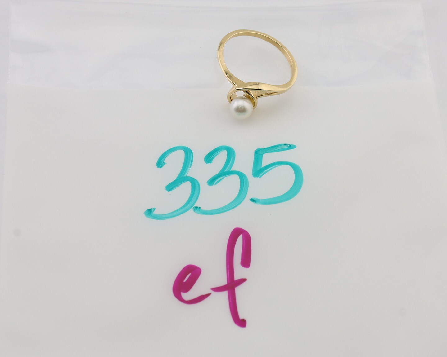 Women Natural Pearl Ring 14k Solid Yellow Gold Size 7.0