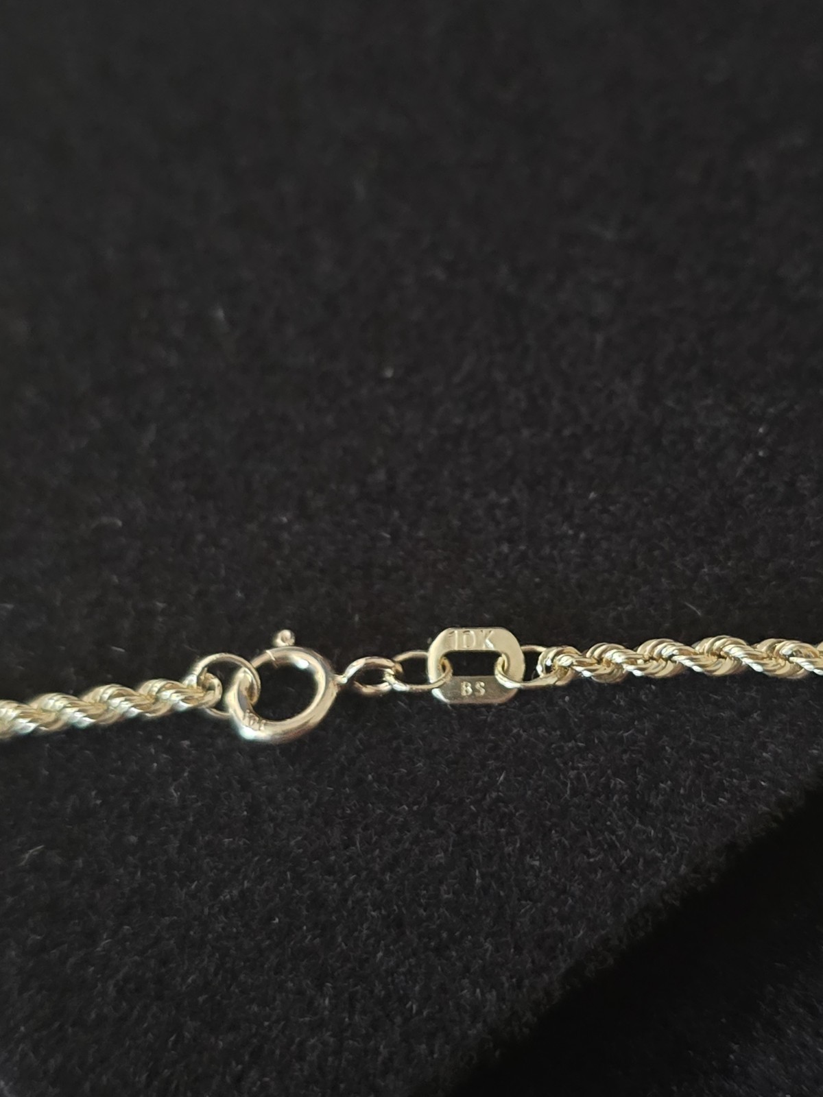 10k Yellow Gold Diamond Cut Hollow Rope Chain 18 inch, 1.6mm