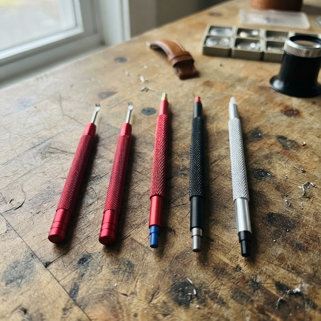 Compact 5-Piece Precision Watch Tool Kit for Easy DIY Maintenance and Repairs