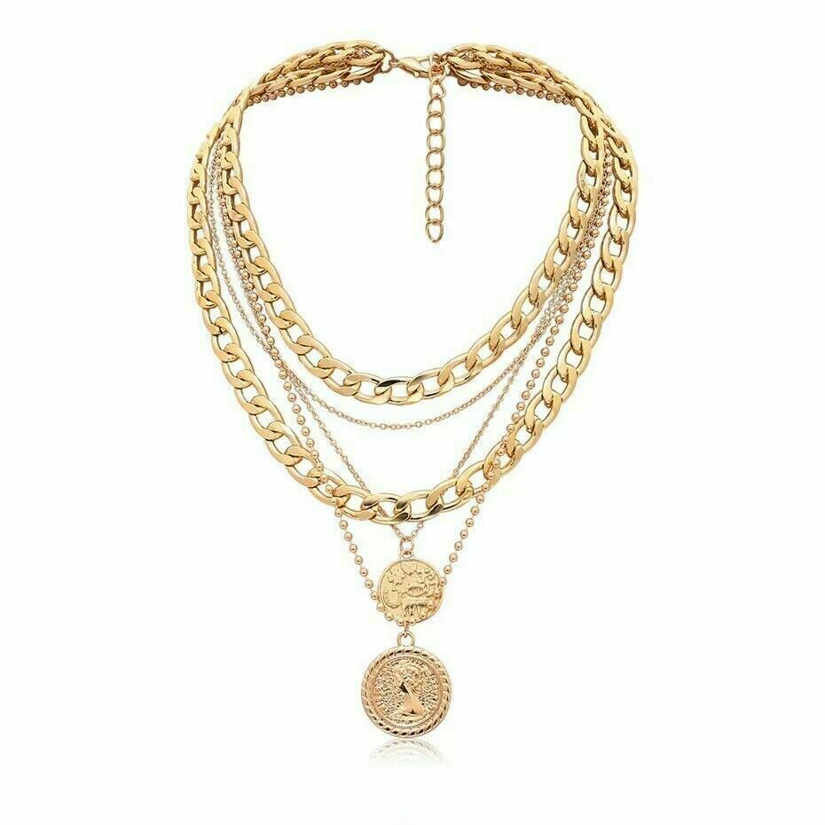 Cadenas de Oro ® Cubana 14K Joyeria Italiana Moda Collar Gargantilla para Mujer
