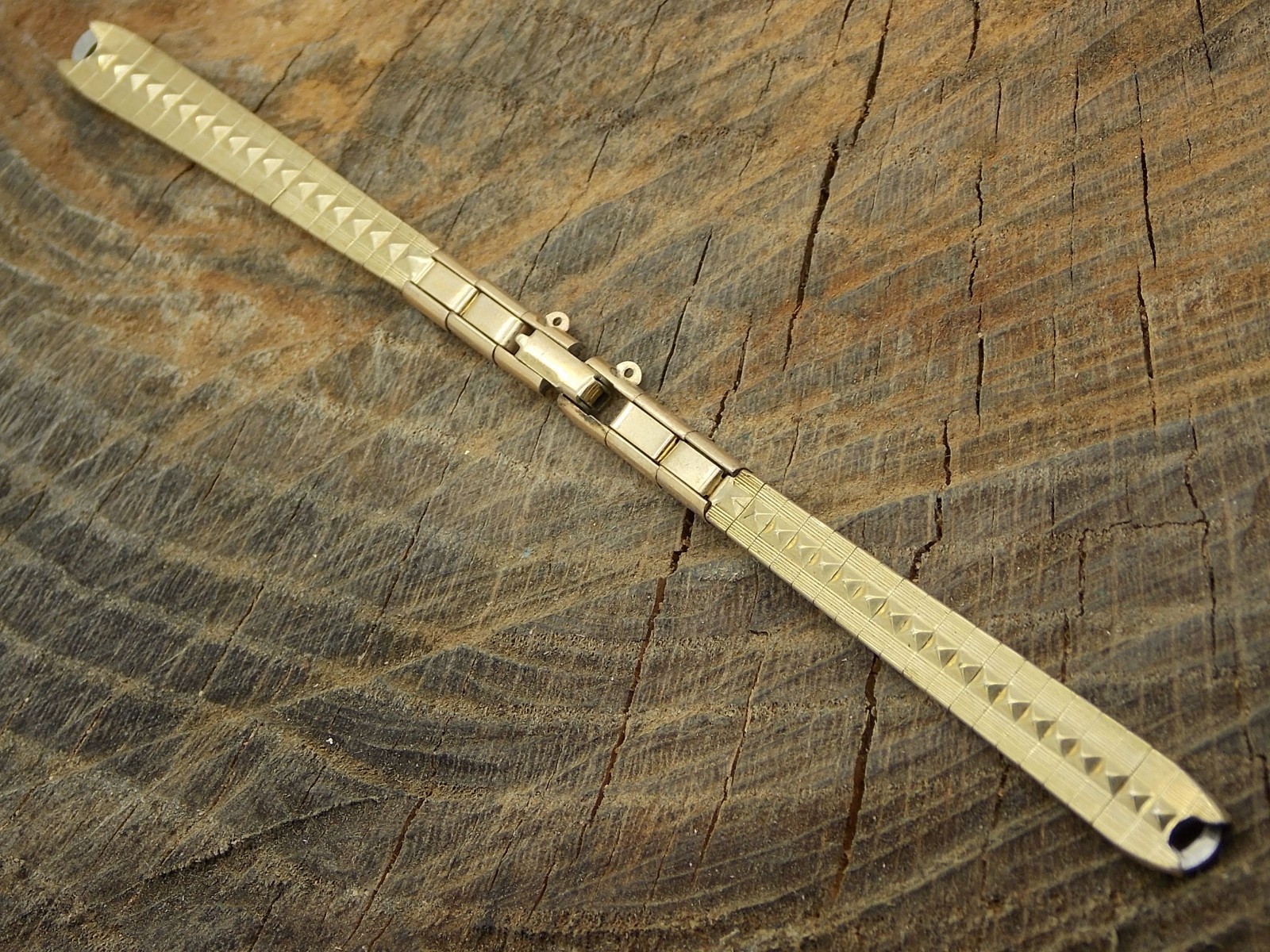 Mira-Flex NOS Vintage Stainless Steel Watch Band Ring End Unused Butterfly Clasp