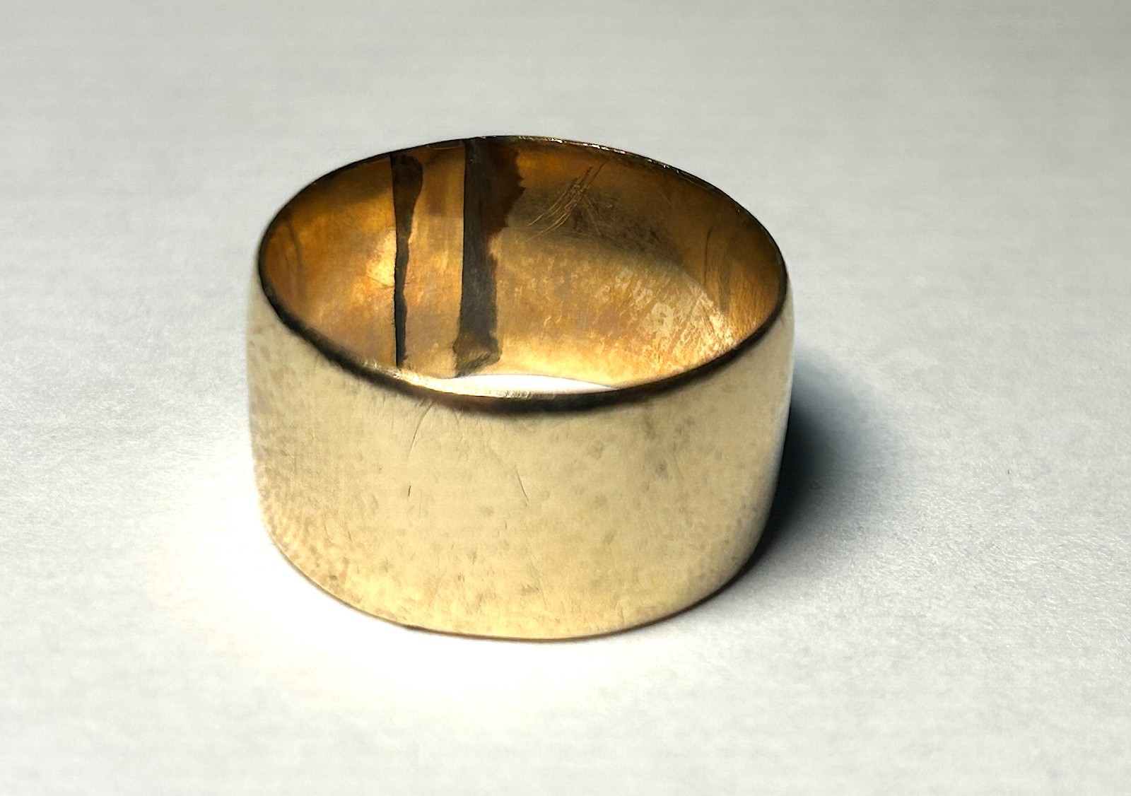Vintage Men’s 10k Solid Gold Cigar Band Ring Size 8.5 6.7 Grams
