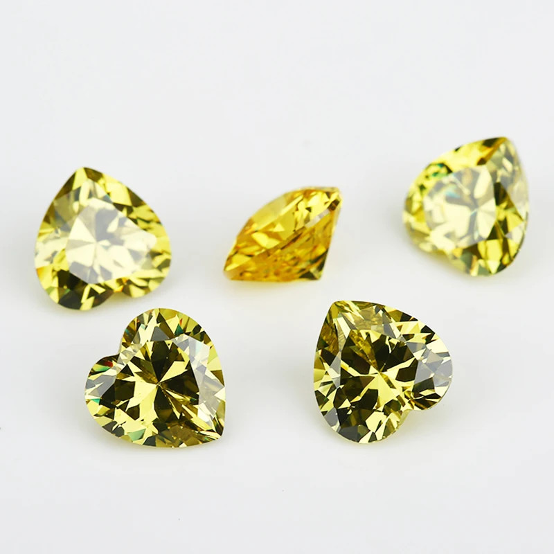 3x3mm~10x10mm Heart Shape Loose Cubic Zirconia Stone 5A CZ Gemstones for Jewelry