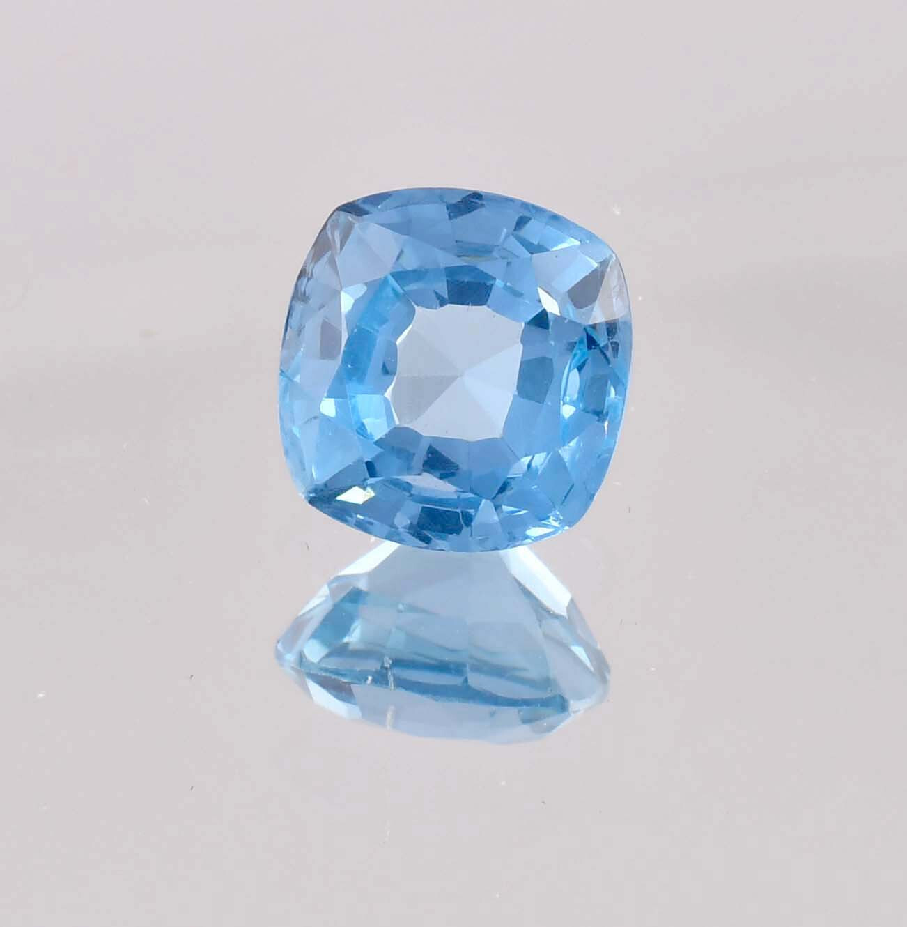 Flawless 7 x 7 mm Natural Blue Tourmaline 2.50 Ct GIT Certified Loose Gemstone