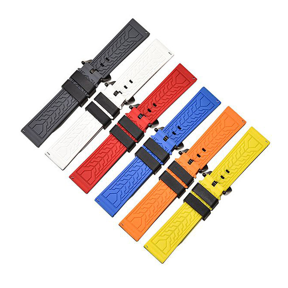 Quick Release Sports Waterproof Silicone Rubber Watch Strap Band 20 22 24 26mm