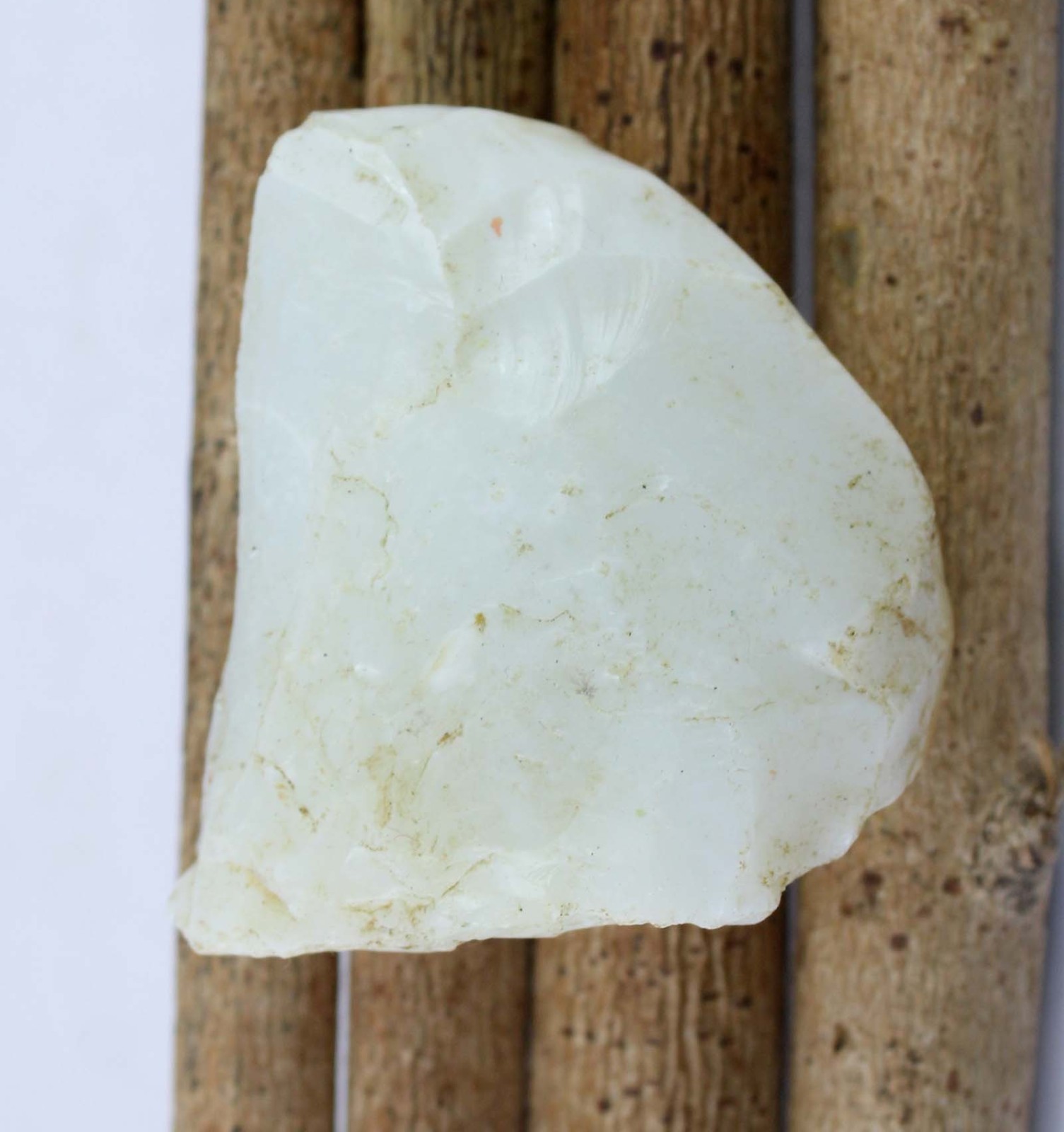228 Ct Natural Untreated White Opal 52 x 50 mm Gemstone Rough Investment Grade