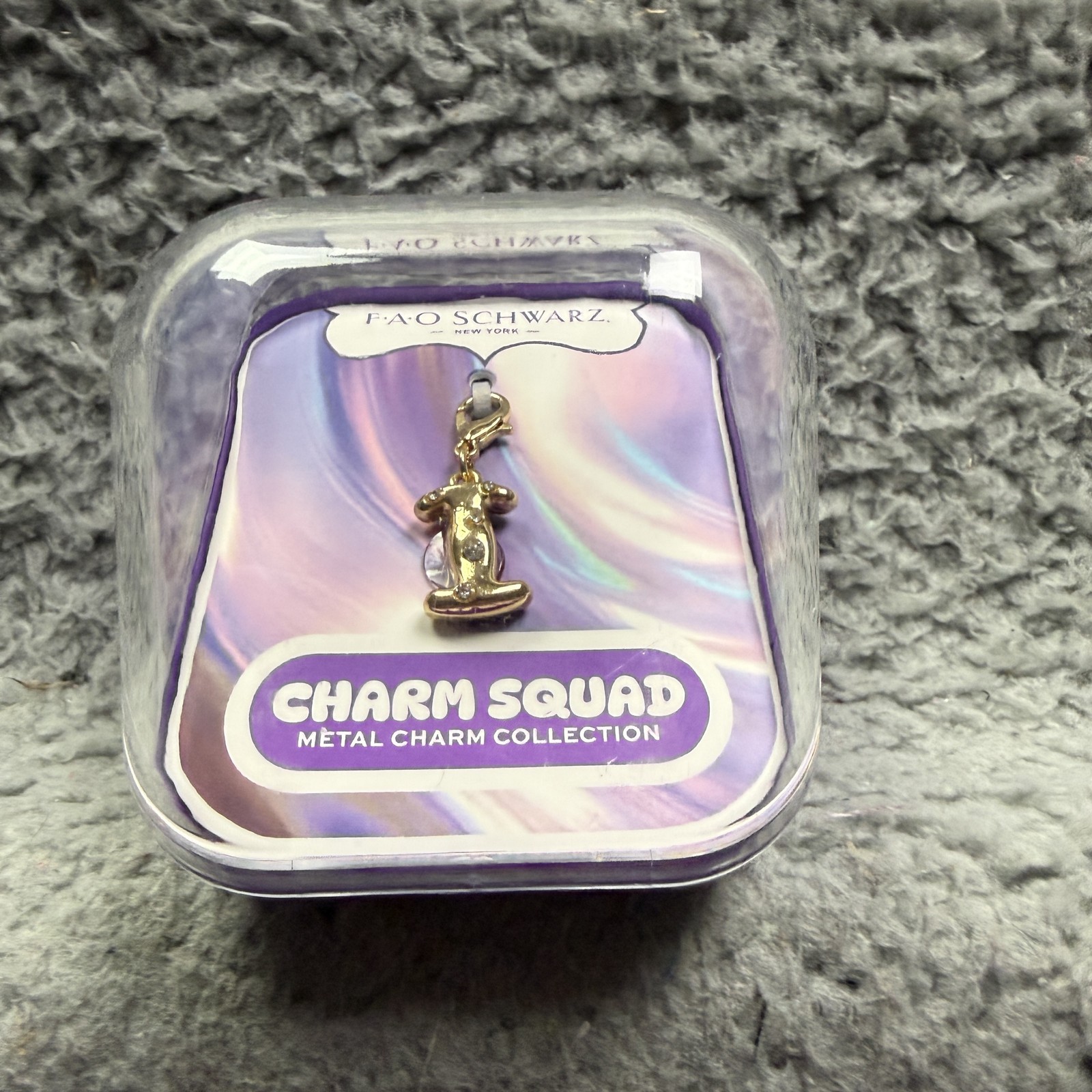 FAO Schwarz Charm Squad Gold Tone Toy Metal Charm Lobster Clasp Jewelry Pendant