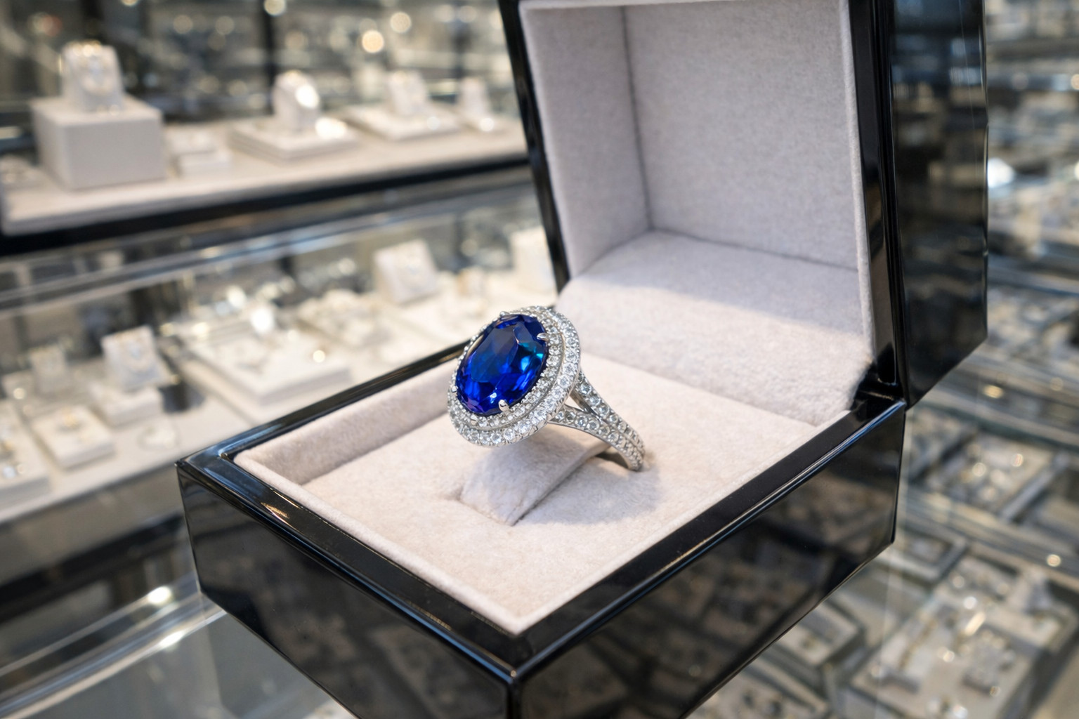 6.50 Ct Oval Natural Sapphire & Diamond Wedding Gift Ring 14K White Gold Sz 6