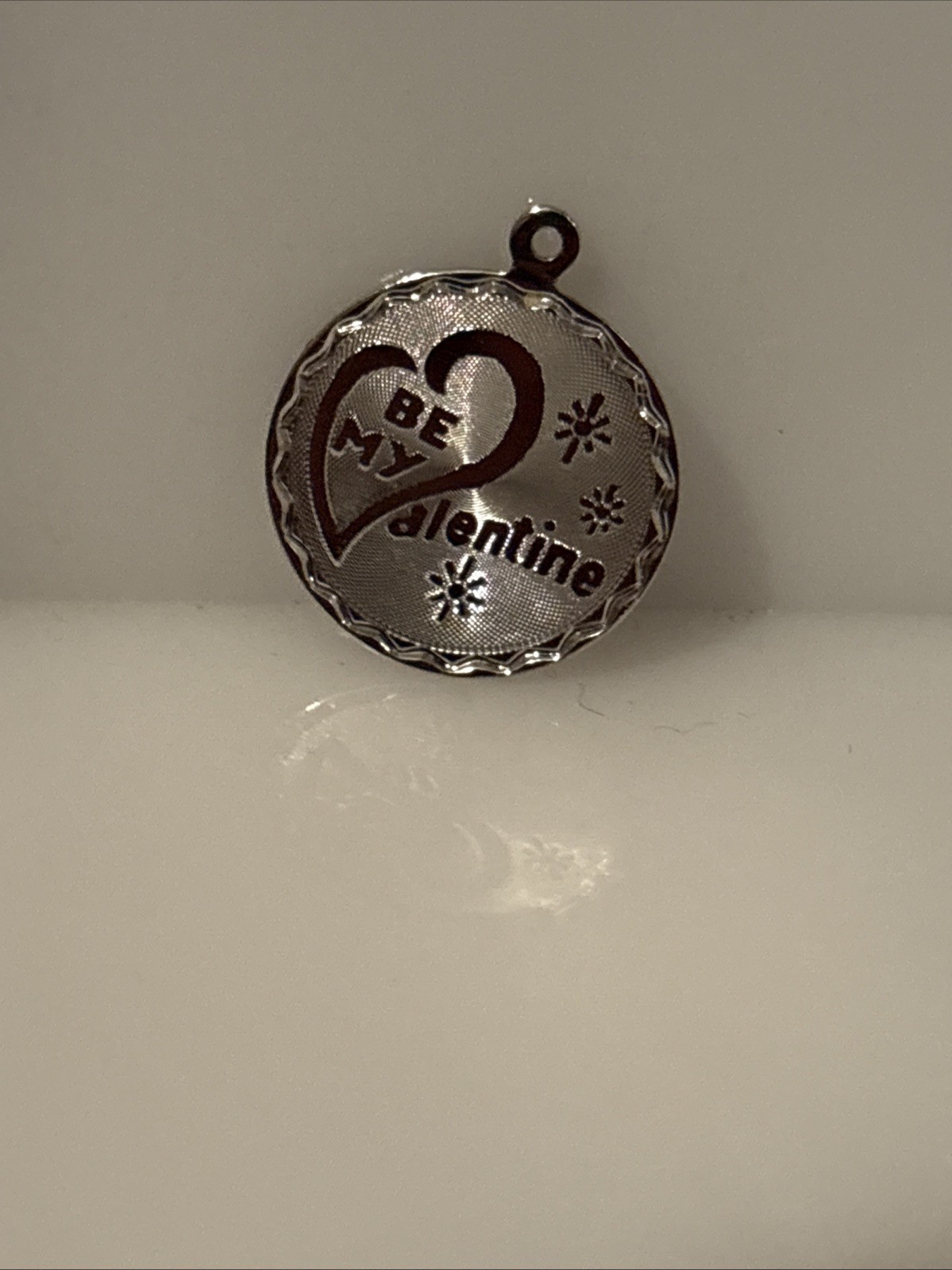 Sterling Silver Bracelet Necklace Charm Be My Valentine 9C