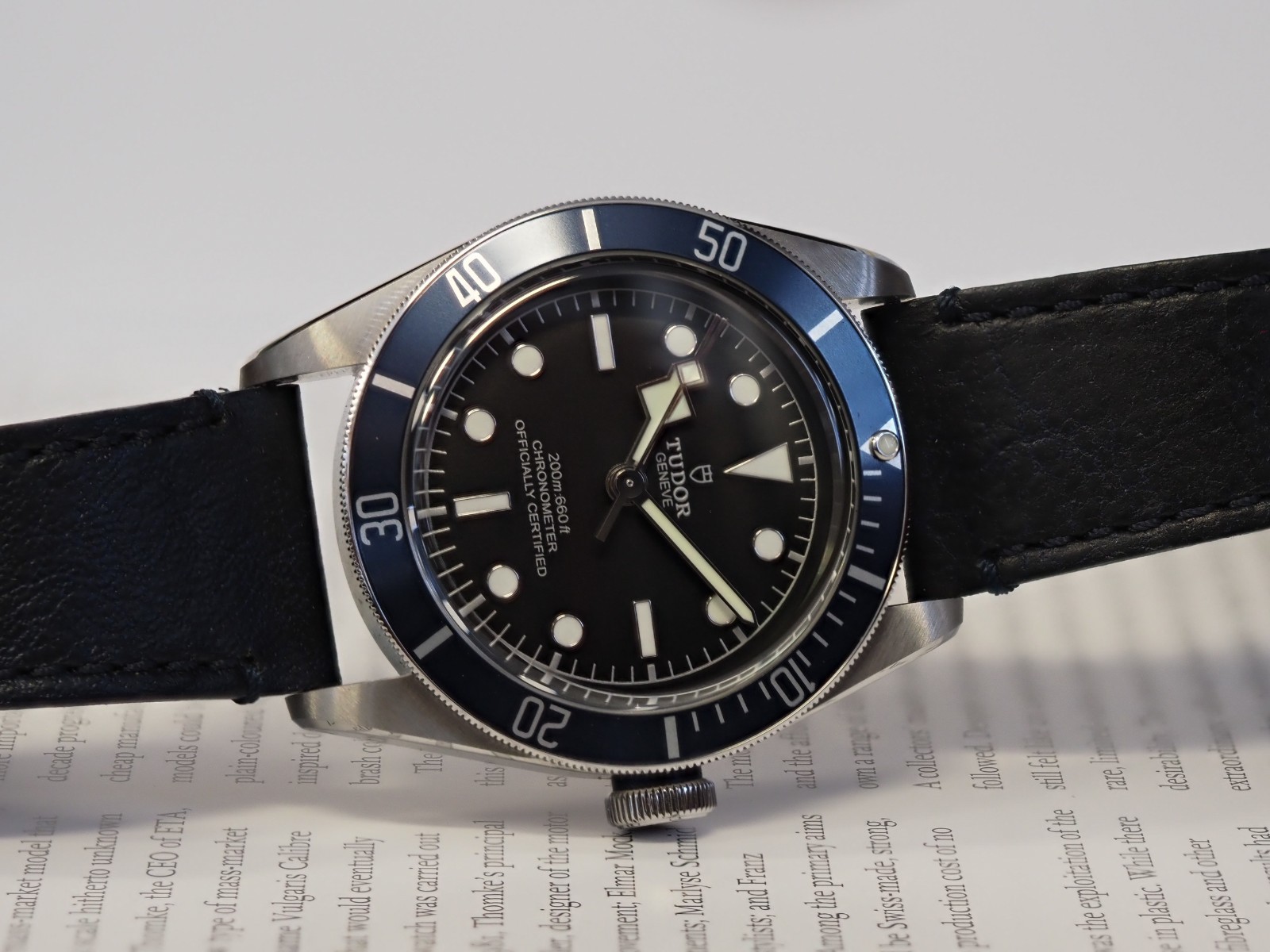 Tudor Heritage Black Bay 41 Leather Band 79230B Blue Dial Box Papers 2022