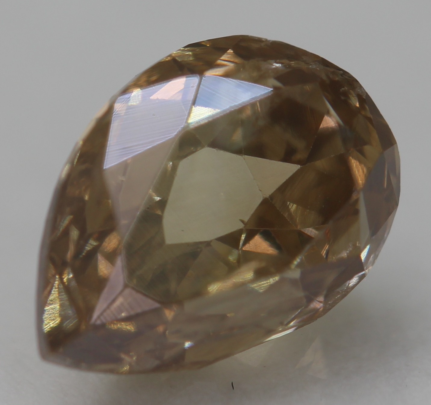 Cert 1.02 Carat Fancy Brown SI1 Pear Shape Natural Loose Diamond 7.14×5.08mm