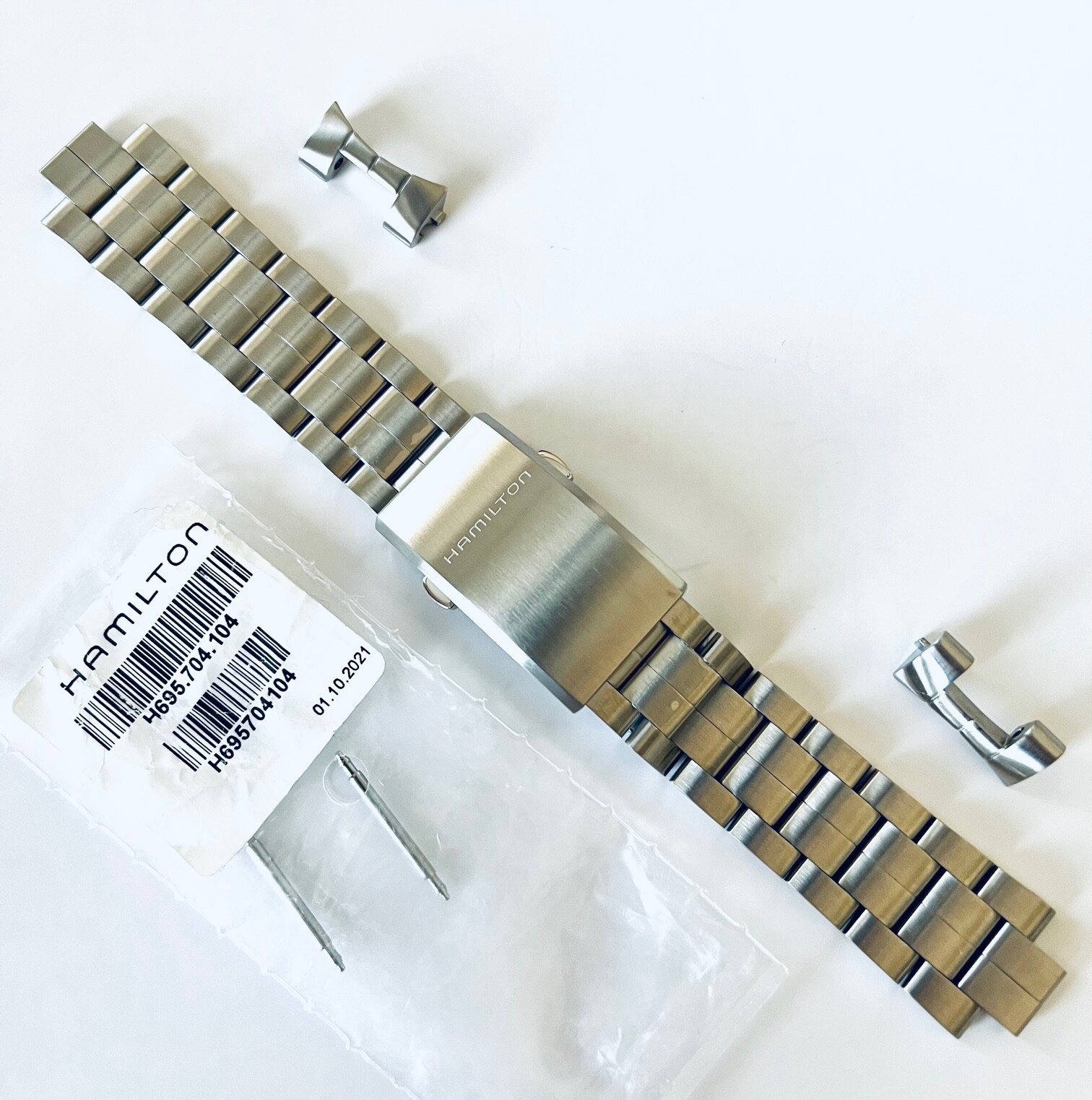 Original Hamilton Khaki H704550 H704450 H704551, 20mm Steel Watch Band Bracelet
