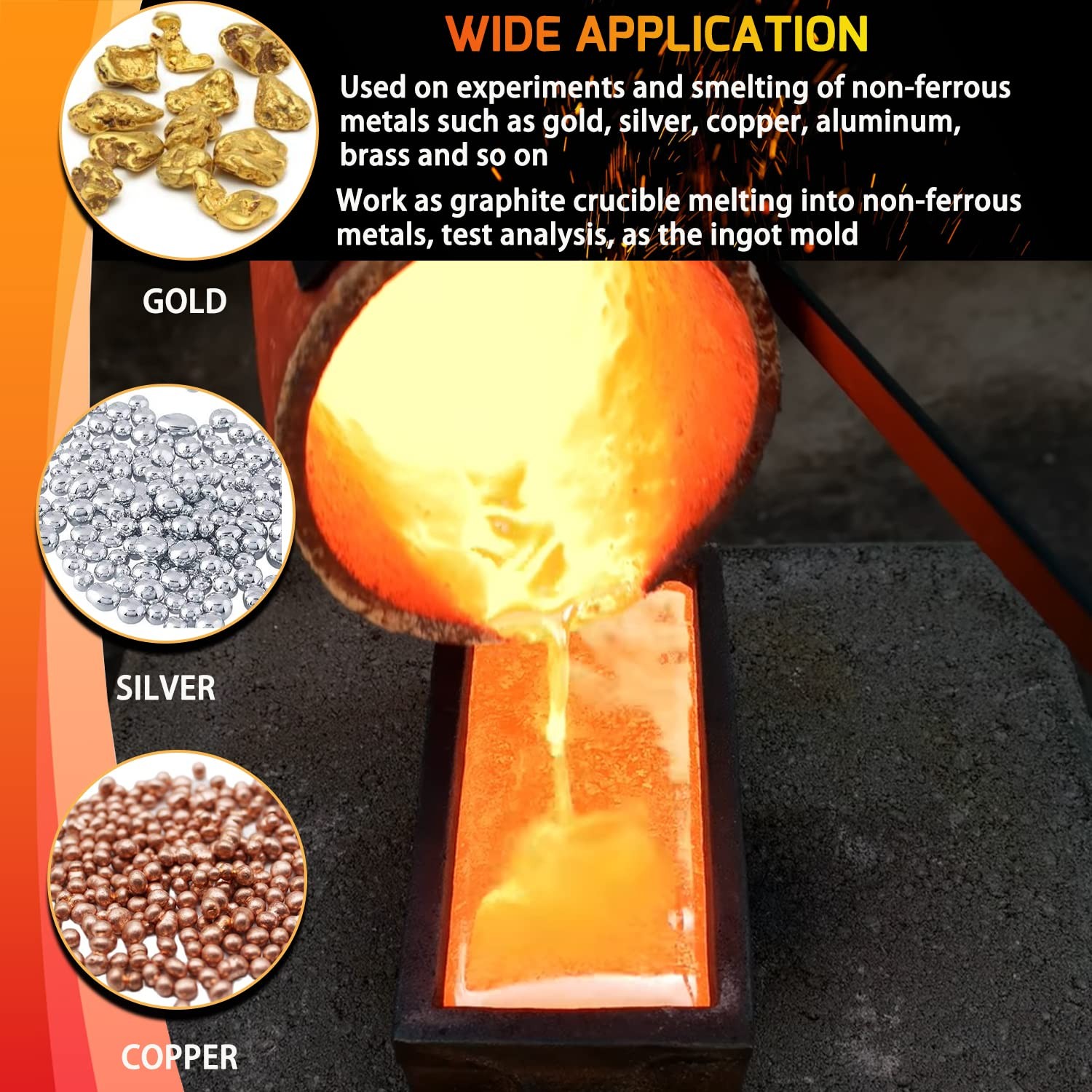 Cast Iron Loaf Ingot Mold for Melting Casting Refining 25 oz Capacity