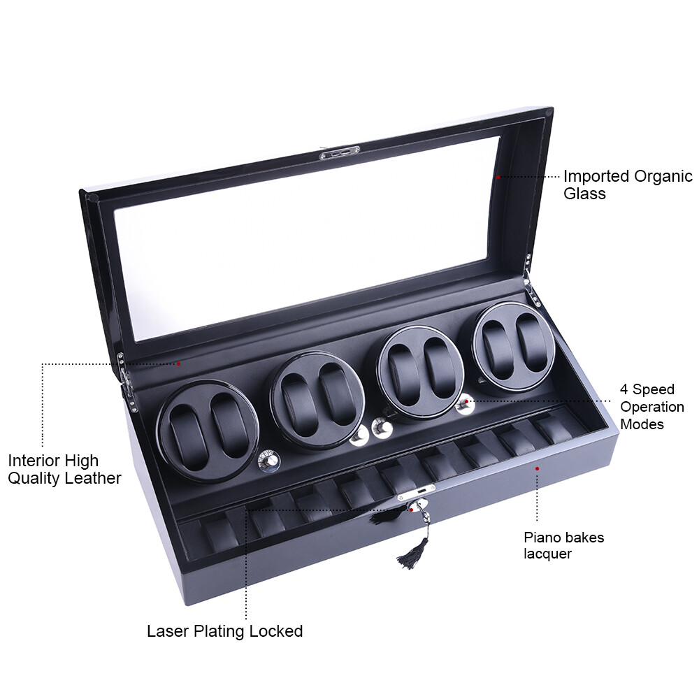 Automatic 6+7/8+9 Watch Winder Storage Display Box With Super Quiet Motors Gift