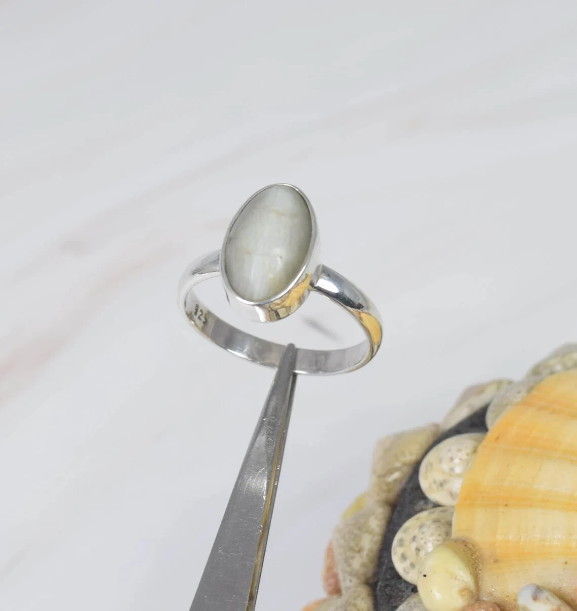 Cats Eye Gemstone Ring-925 Sterling Silver-Elegant Ring~Handmade Ring~Gift