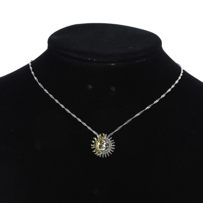 Simple Wild for Sun Moon Long Necklace Female Personality Trend Necklace