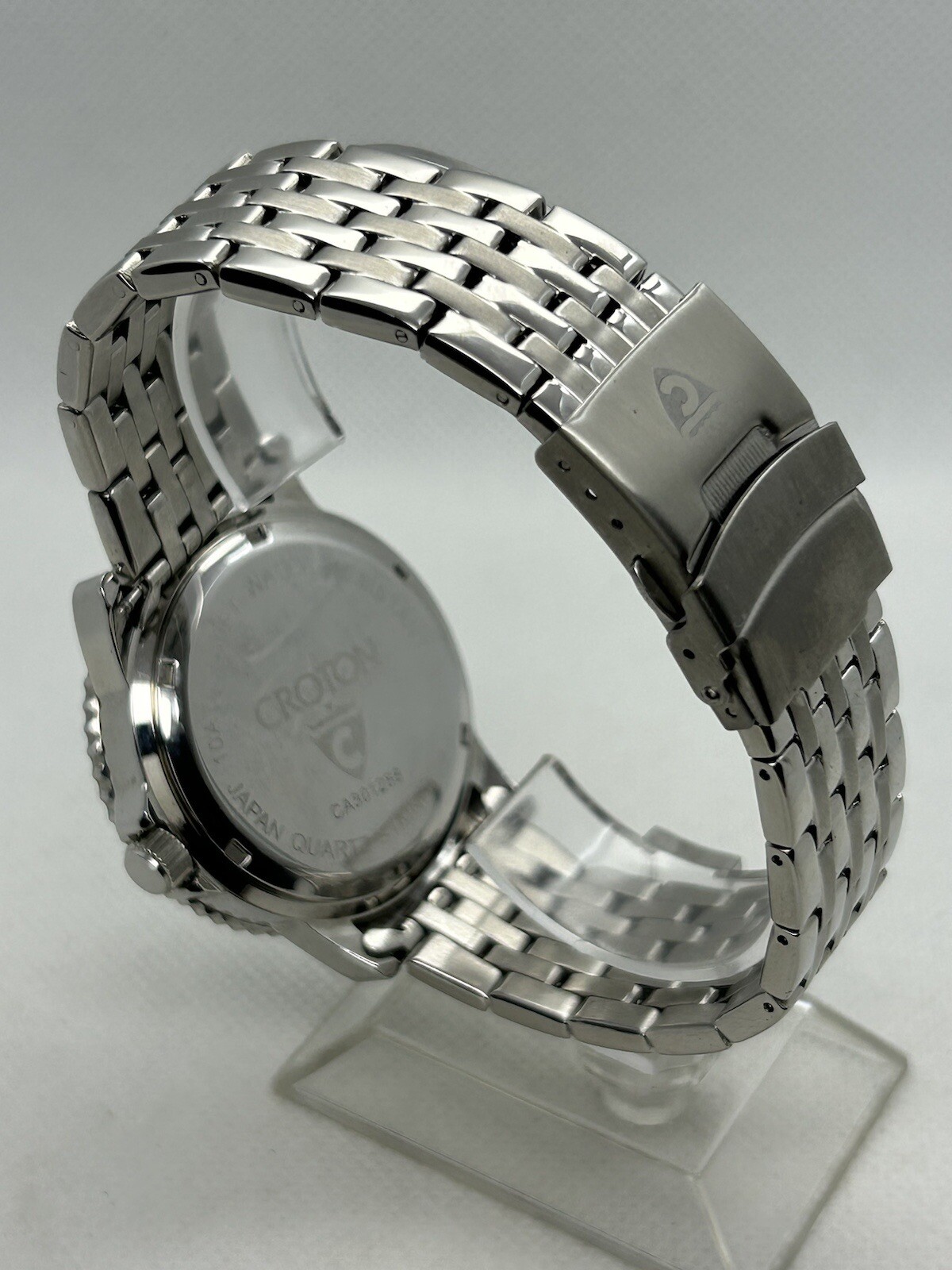 Japan Croton Aquamatic CA301288 WR 10ATM Blue Dial Silver Bezel Date Watch, 44mm