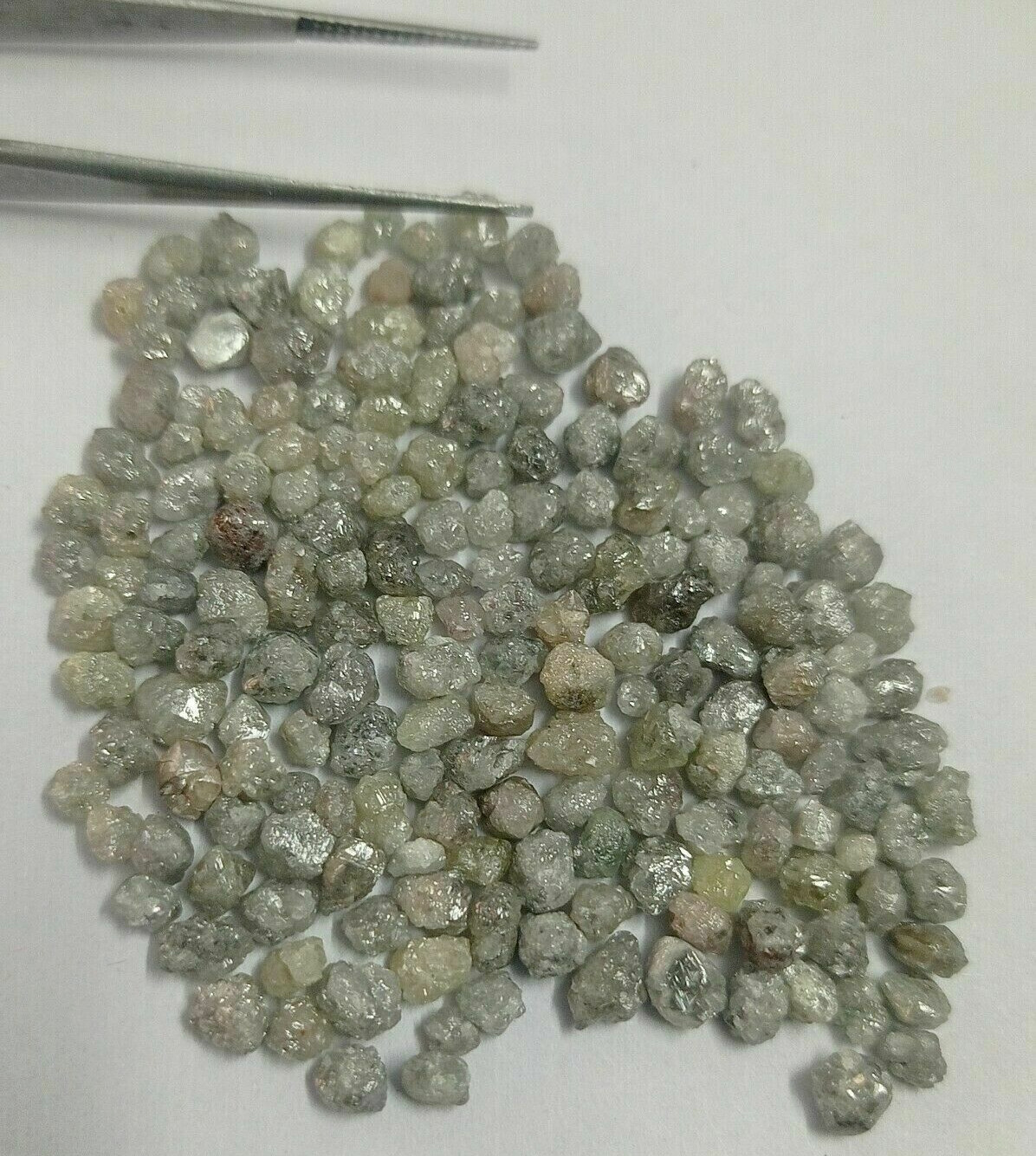 5.00 Ct Natural Silver Uncut Rough Diamonds | 3.00 to 4.00 mm Loose Diamond Lot