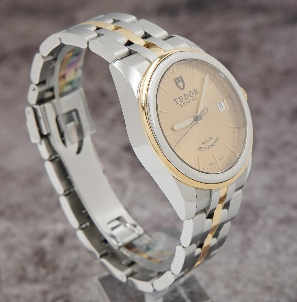 Tudor Glamour Date Ref. 55003 Champagne Dial Gold and Stainless 36mm Mens Watch