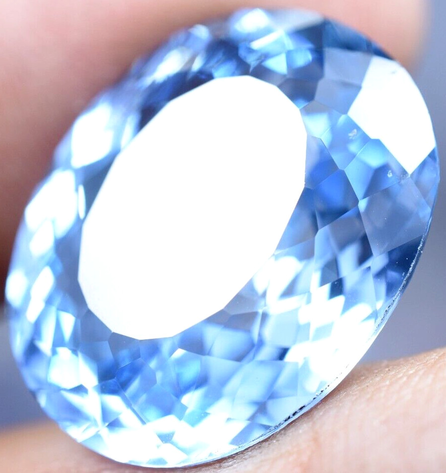 Natural 22.65Ct Namibia Jeremejevite Flawless Certified Oval Cut Loose Gemstone