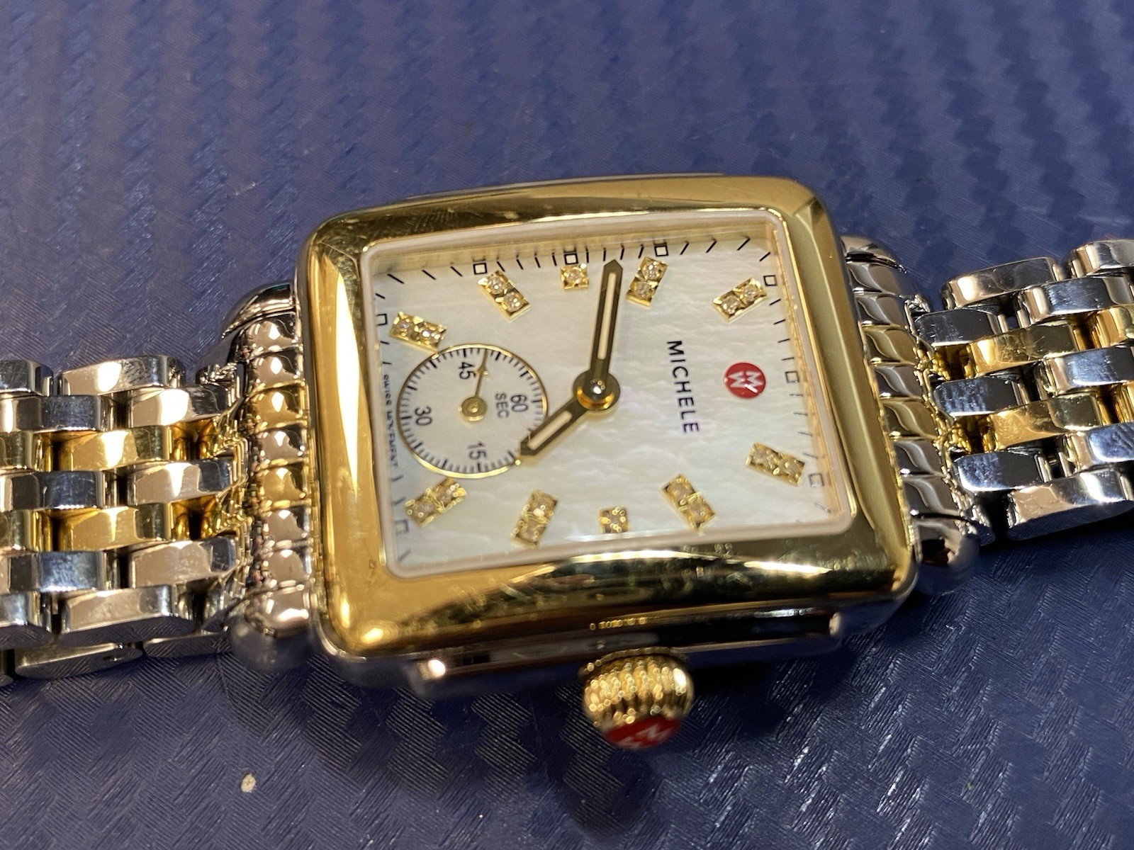 Michele Deco Mid Two-Tone 18K Gold-Plated Diamond Dial Watch MWW06V000042