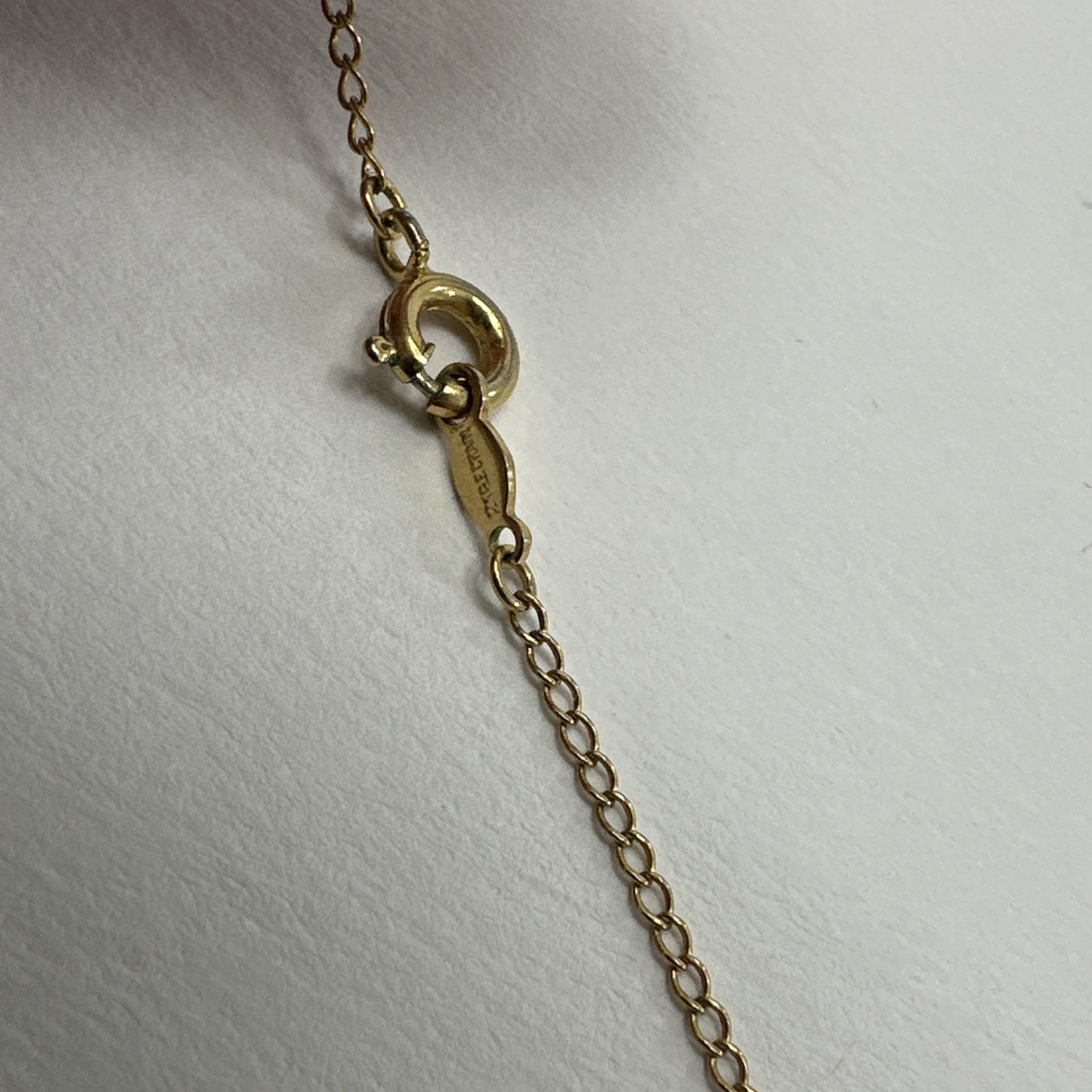 Vintage 12K Gold Plated Necklace Gold GE Chain With Black Stones Dainty Classic