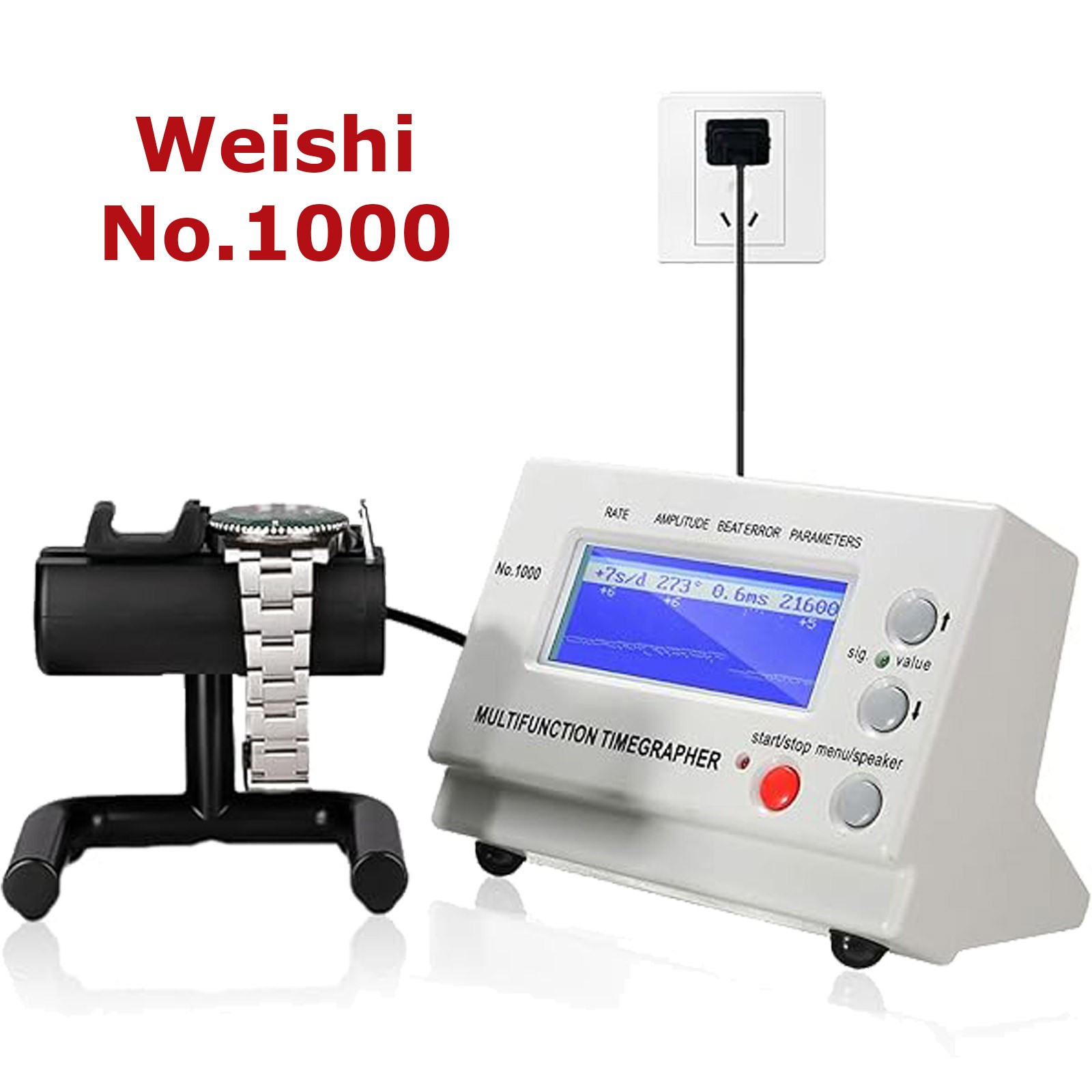 No.1000 Weishi Timegrapher Mechanical Watch Timing Machine Multifunction US Plug
