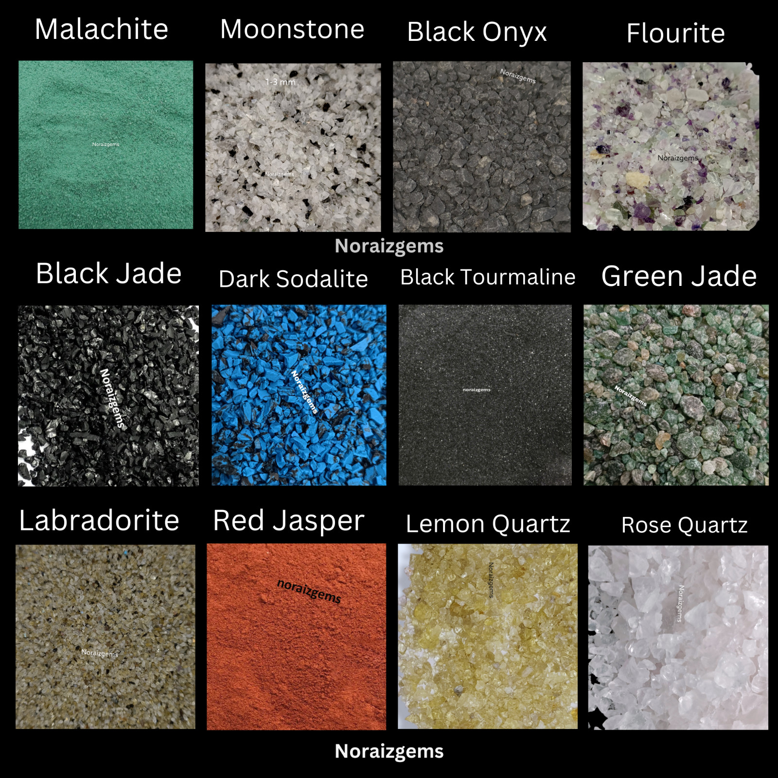 70+ Crushed Gemstone Coarse 1-3 MM Stone Coarse Crushed Stone Healing Powder