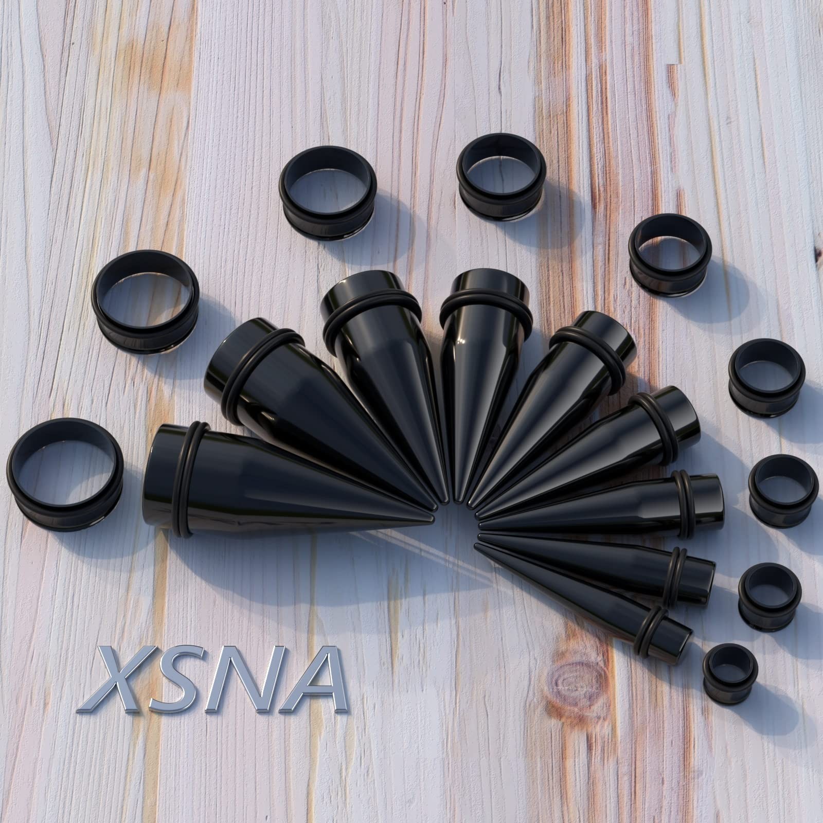 36pcs Ear Gauge Stretching Kit 00G to 1″ Big Gauges with Holder Case | 10mm -…