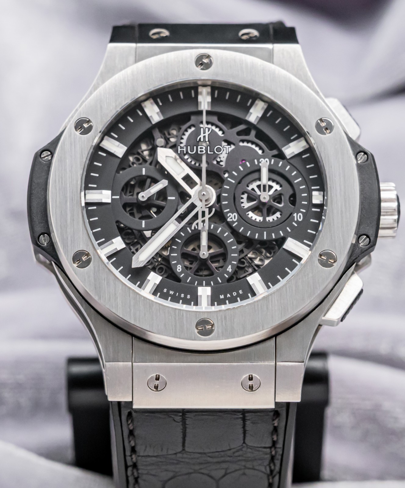 Hublot Aero Bang Big Bang 44 Steel $17K MSRP Papers SERVICED 311.SX.1170.GR
