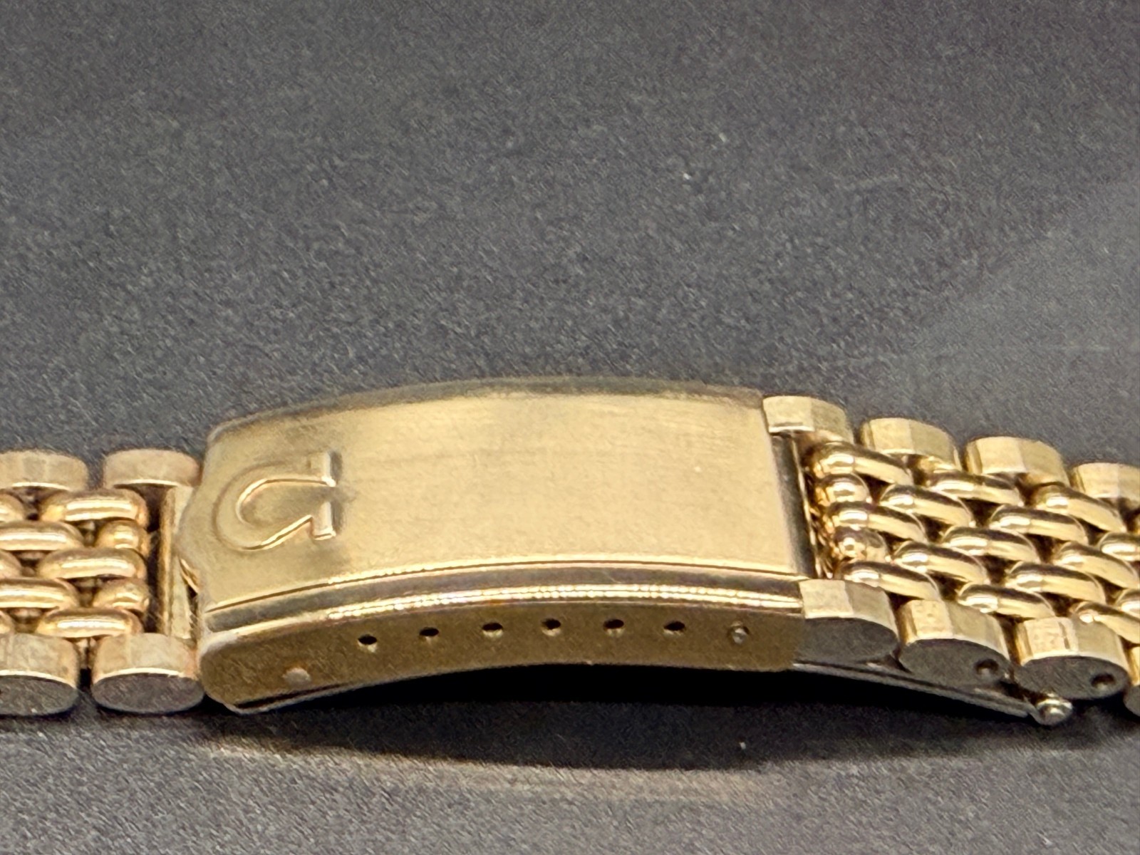 Vintage Omega 8220/511 Gold Plated Beads of Rice Bracelet 18mm Seamaster BOR