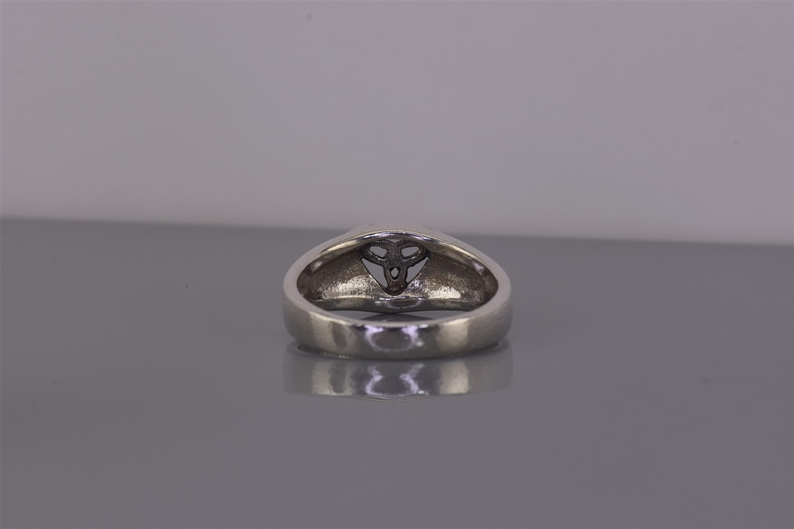 Peter Stone Sterling Silver 9mm Open Celtic Trinity Knot Band Ring 925 Sz: 9