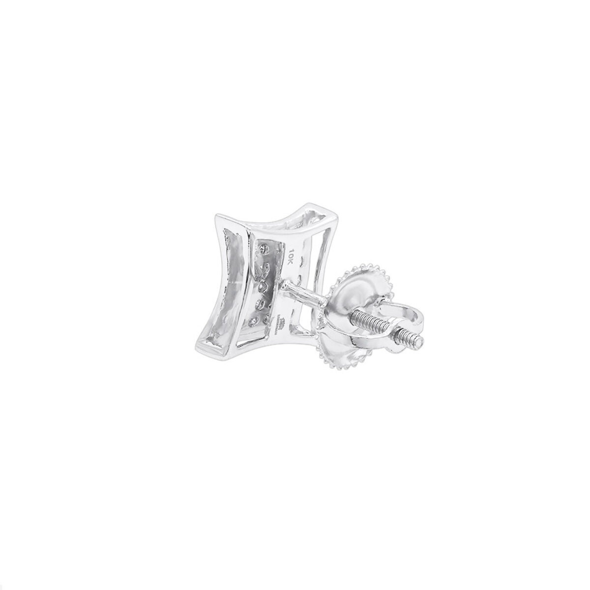 Diamond Earring 0.09ct 10K Gold Stud for Men