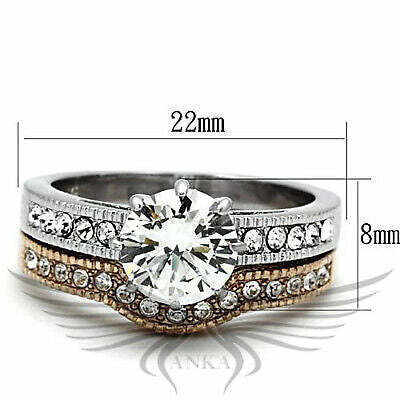 3C Beautiful Round Cut AAA CZ Cubic Zircon Wedding Set Tk966