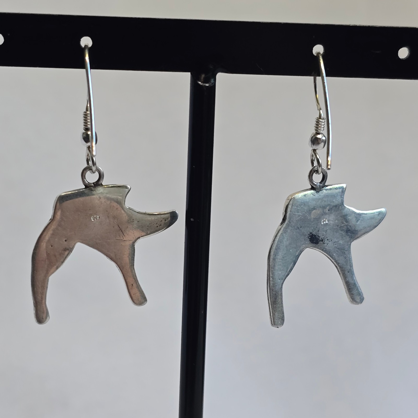 Sterling Silver Earrings 7.36g Fine Jewelry Celtic Boar Hook Back Dangles