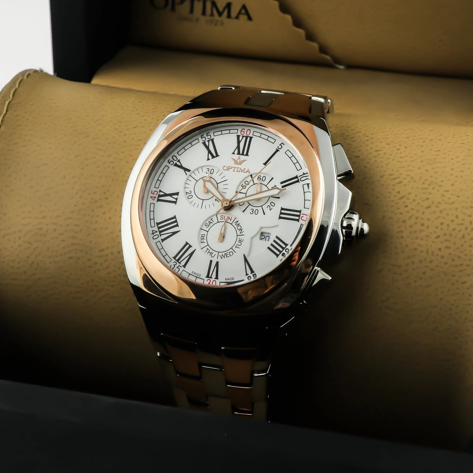 Optima – Swiss Chronograph – OSC292-SR-1 Chronograph Swiss Quartz 45mm OSC292