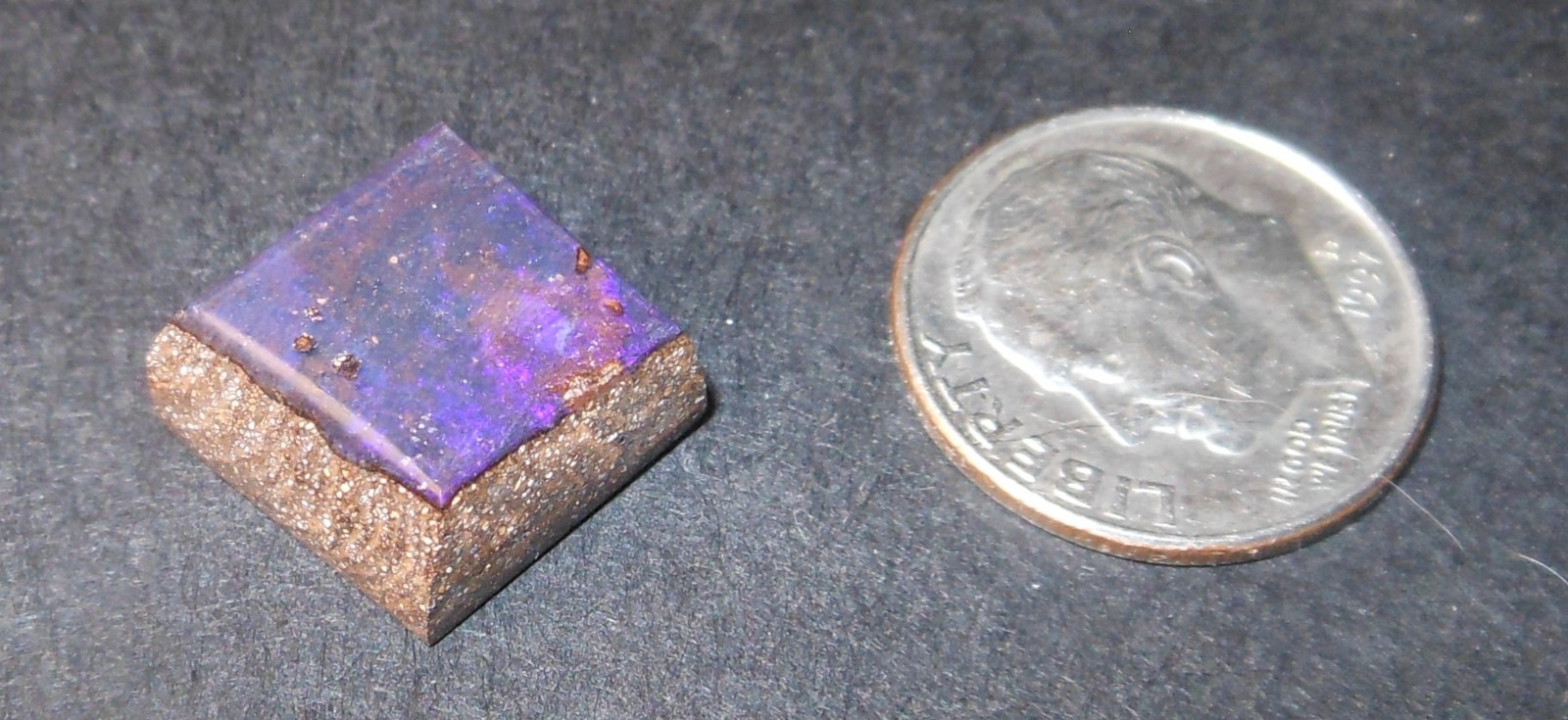 10.85ct Australian Boulder Seam Opal 13.3mm x 13.1mm x 5.7mm